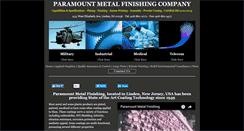 Desktop Screenshot of paramountmetalfinishing.com