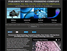 Tablet Screenshot of paramountmetalfinishing.com